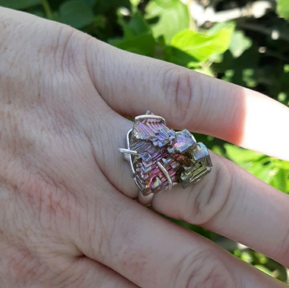 New Awesome Bismuth 925 Silver Ring. - Picture 4 of 8